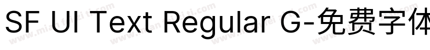 SF UI Text Regular G字体转换